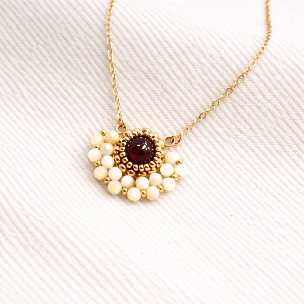 Collier Alice – COLETTE S'APPRÊTE - Bleu Blanc Couture - Made in France