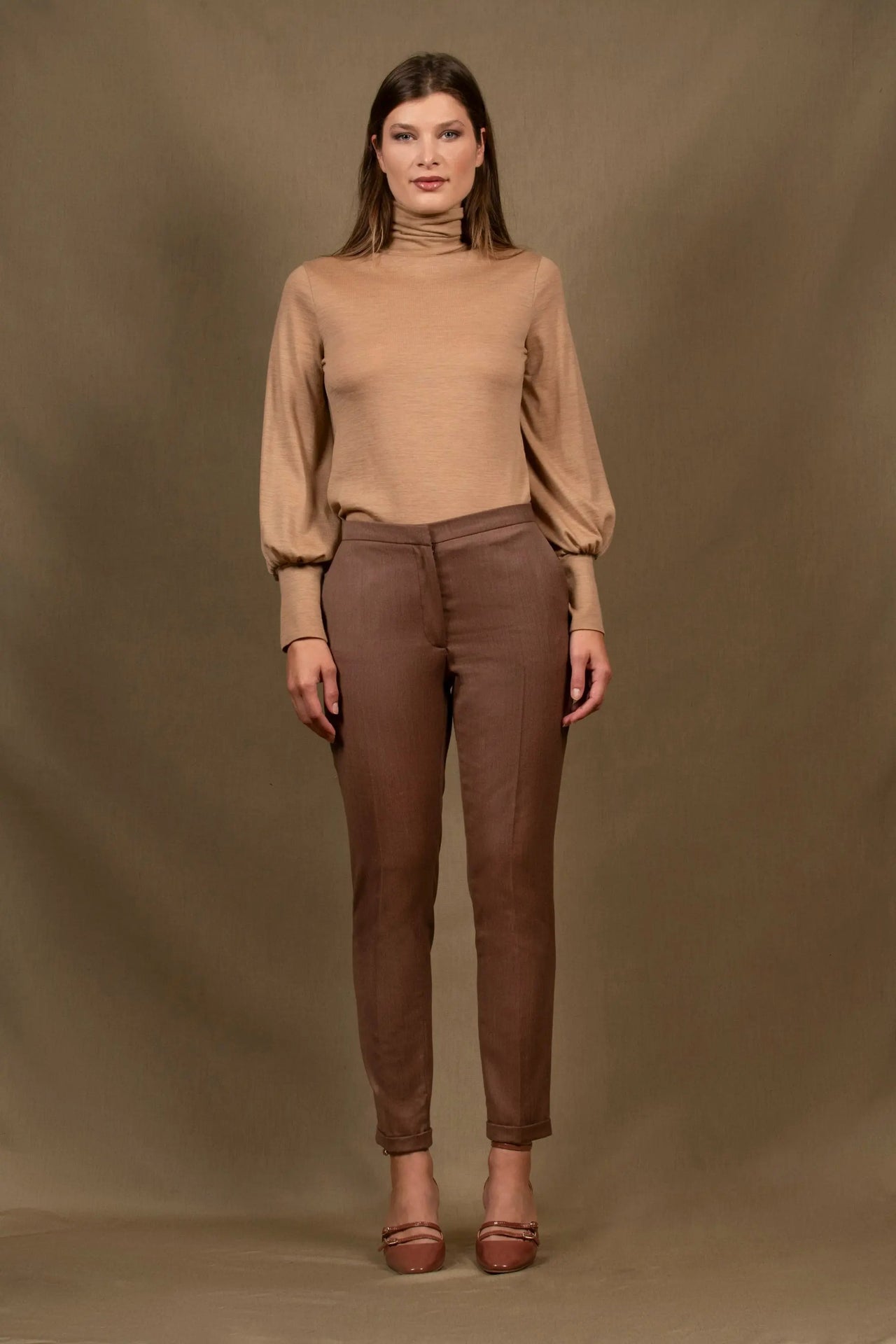 Pantalon Tailleur Femme Fitté Laine Tomette – Conception - My Tailor is Joh - Made in France