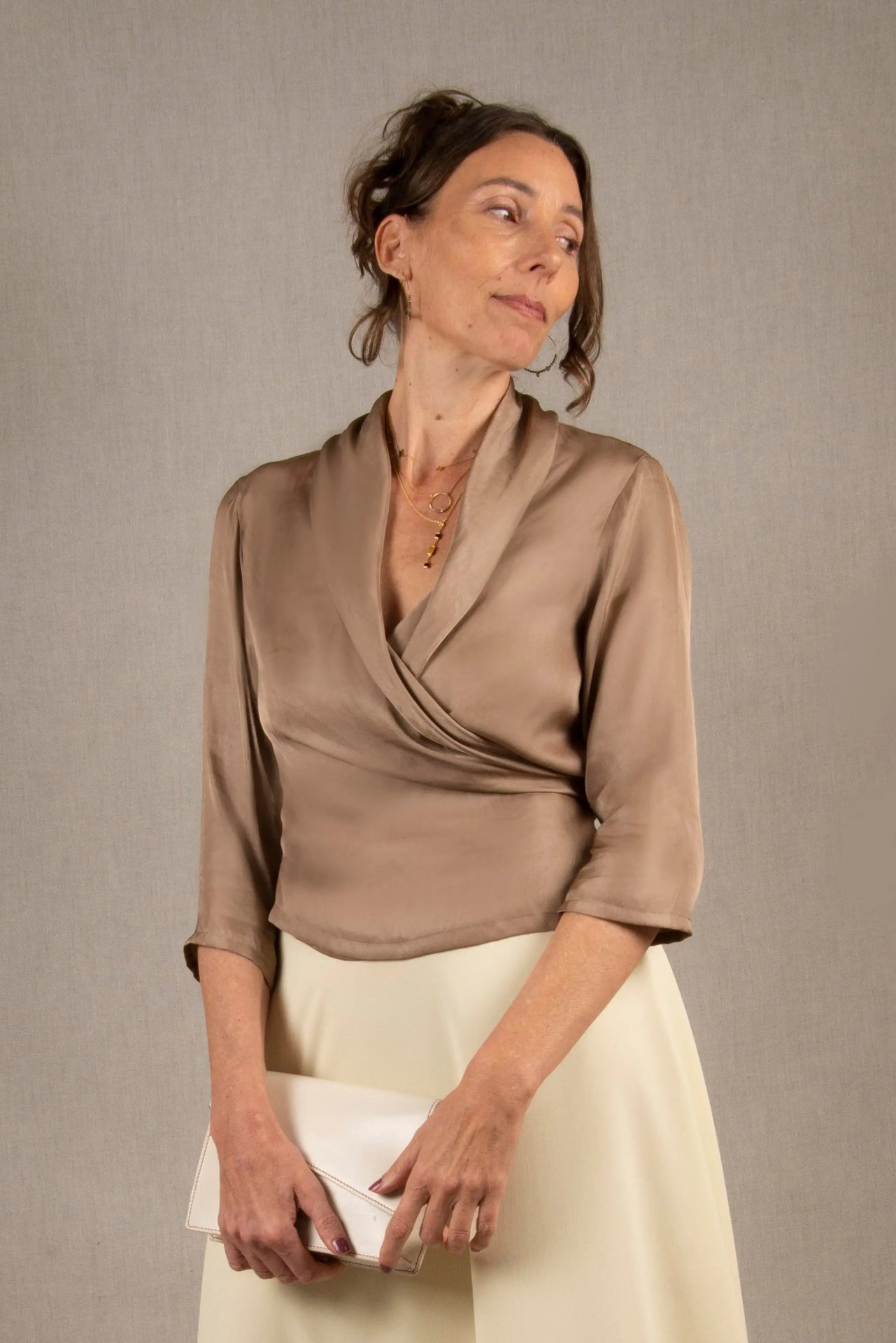 Cache-Cœur Beige Doré - Évasion - My Tailor is Joh - Made in France