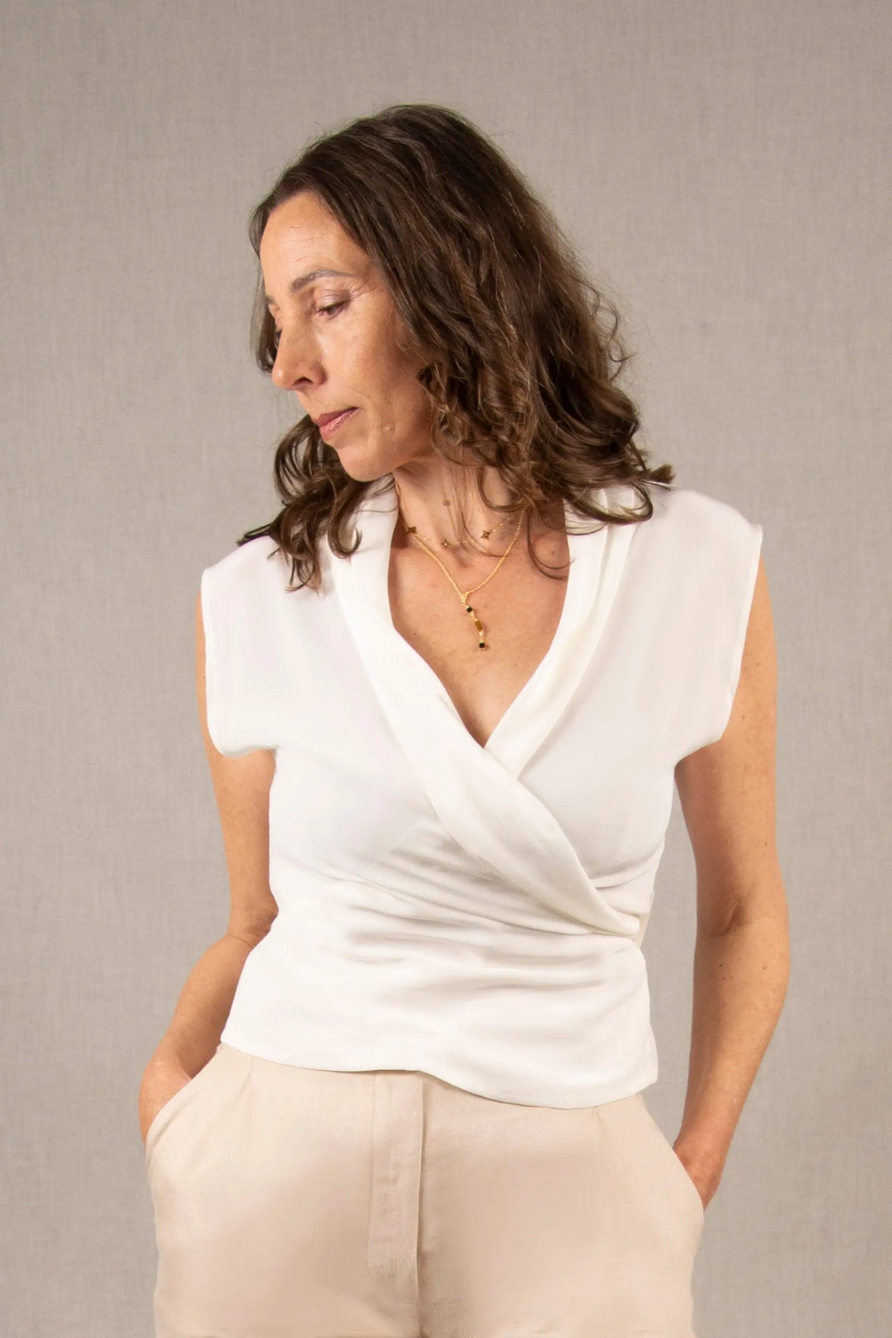 Cache-Cœur en Soie Blanc - My Tailor is Joh - Made in France