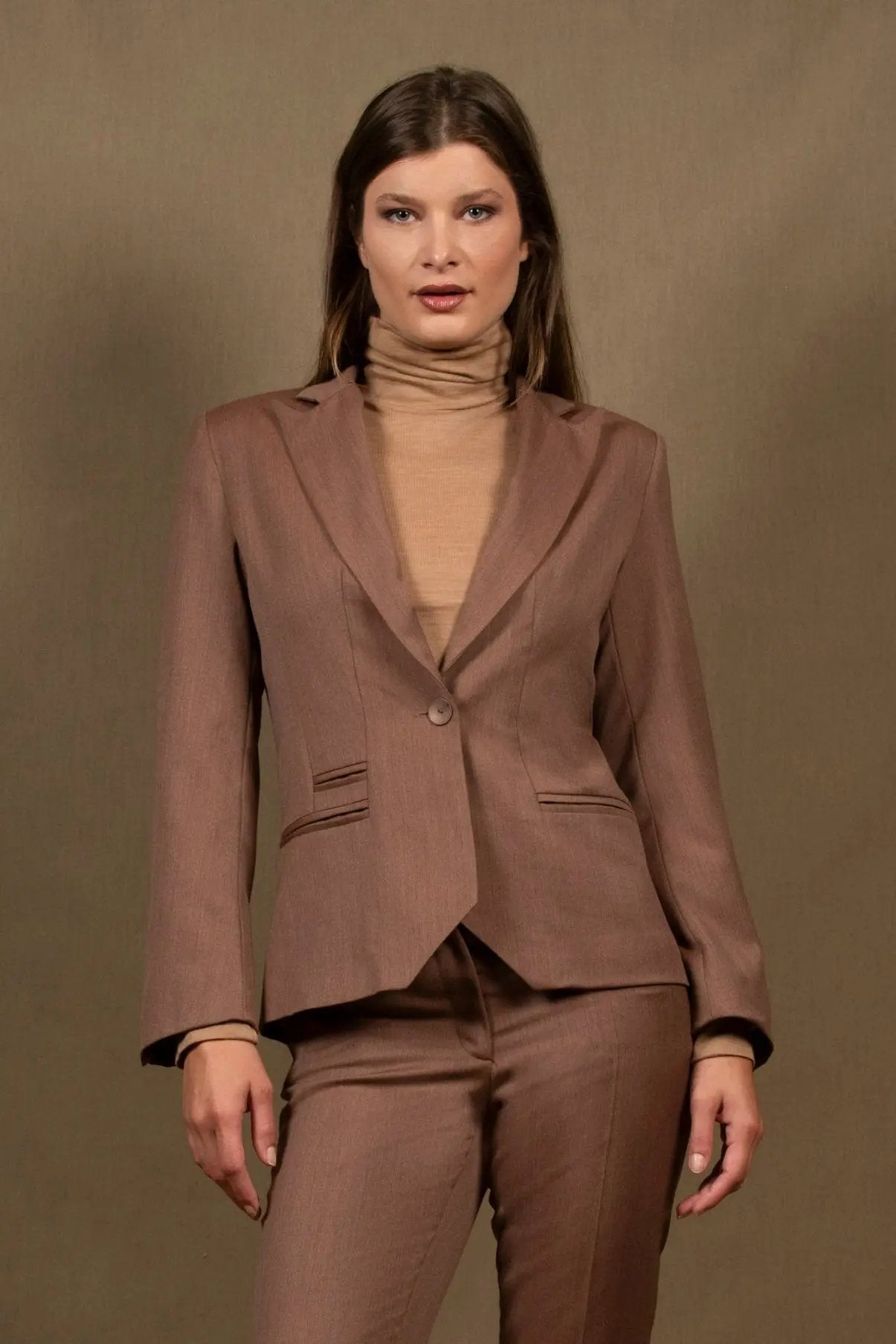 Veste Tailleur Femme Cintrée en Laine Tomette - Conception - My Tailor is Joh - Made in France